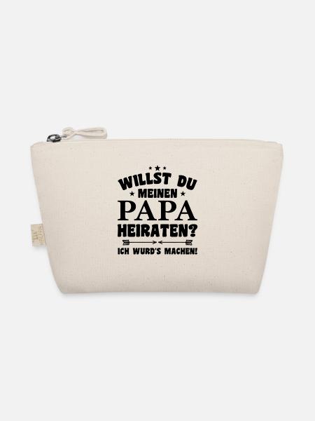 Willst du meinen Papa heiraten ? - Bio-Täschchen - Natur