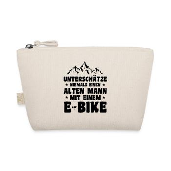 Unterschätze niemals einen alten Mann mit E-Bike - Bio-Täschchen - Natur - Vorne