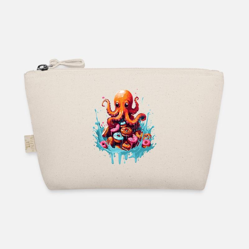 Der Oktopus Donut - Bio-Täschchen - Natur