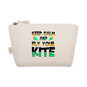 Fly a Kite Hobby Wind Kiteboard Funny - Organic Pouch - nature - Front