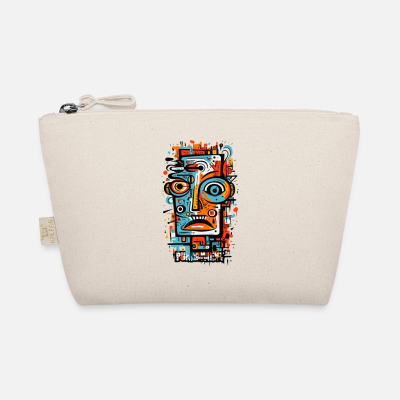 Die abstrakte Kunst abstrakter Gesichter Bio-Täschchen