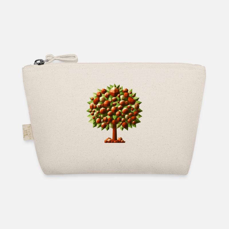 A deciduous chestnut tree in polygon style Organic Pouch