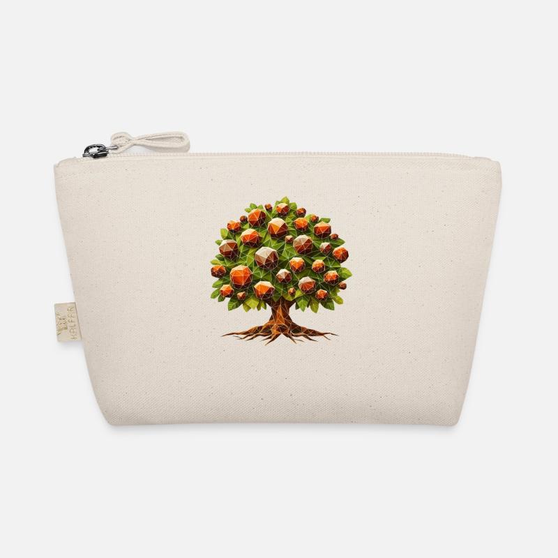 A deciduous chestnut tree in polygon style Organic Pouch