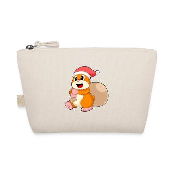 Hamster Christmas Christmas sack - Organic Pouch - nature - Front