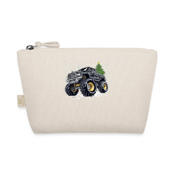Love Monster Truck Cool Monster Truck Xmas Design - Organic Pouch - nature - Front