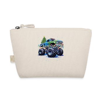Weihnachts-Offroad-Truck, Monster-Truck-Weihnachten - Bio-Täschchen - Natur - Vorne