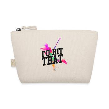 Field Hockey Watercolor I'd Hit - Organic Pouch - nature - Front