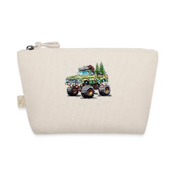 Monster Truck Weihnachten Cooles Grafikdesign - Bio-Täschchen - Natur - Vorne