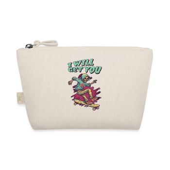 Skateboard Skating Skating Funny Skateboarder - Organic Pouch - nature - Front
