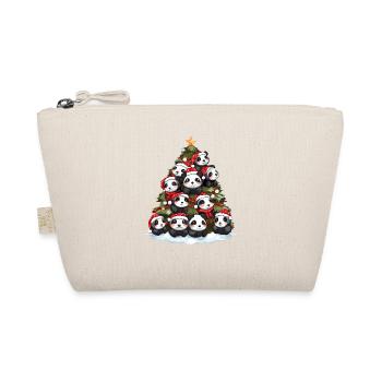 Christmas Panda Christmas Tree Fir Tree - Organic Pouch - nature - Front