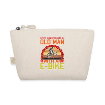 Never Underestimate an Old Man with an E BIKE - Organic Pouch - nature - Front