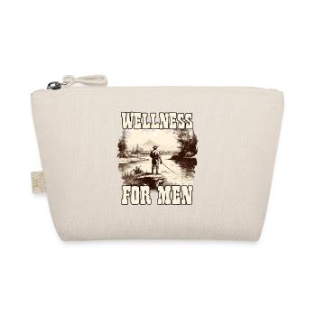 Fishing men t-shirt for fishing trip angler. - Organic Pouch - nature - Front