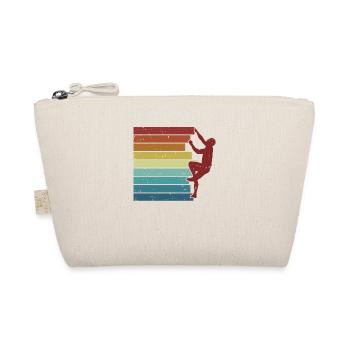 Retro Bouldern Speedklettern Sportklettern - Bio-Täschchen - Natur - Vorne