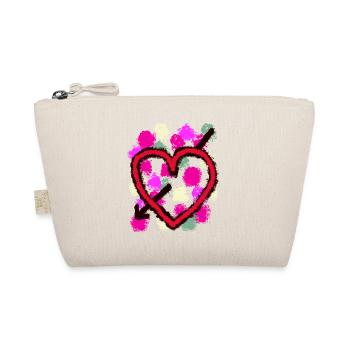 J’aime l’amour dans l’amour petite amie copain coeur cupidon - Trousse biologique - nature - Devant