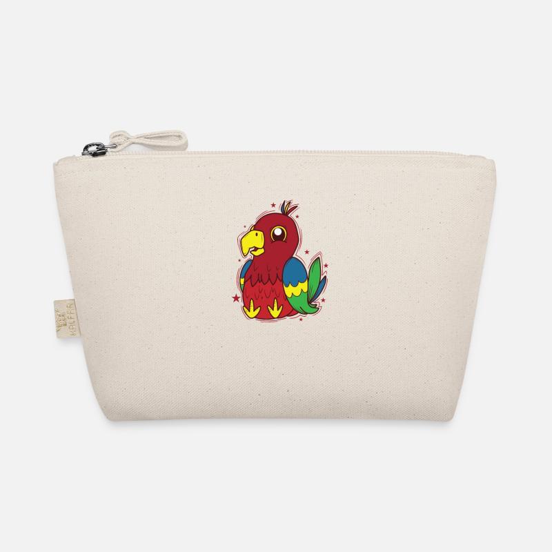 Parrot Sitting Bird Animal Organic Pouch