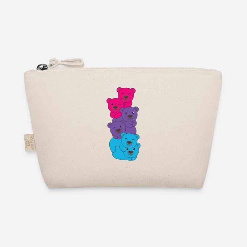 drapeau androgyne fierté LGBTQ ours mignon Trousse biologique