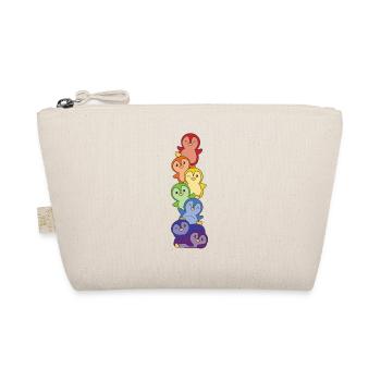 Rainbow Flag Gay Pride LGBTQ Pinguin süßer Pinguin - Bio-Täschchen - Natur - Vorne