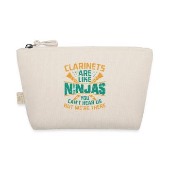 Clarinets Are Like Ninjas Marching Band Season - Organic Pouch - nature - Front