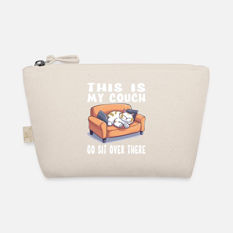 Cat, Couch, Sofa, Funny, Humor, Typical, Cartoon Organic Pouch