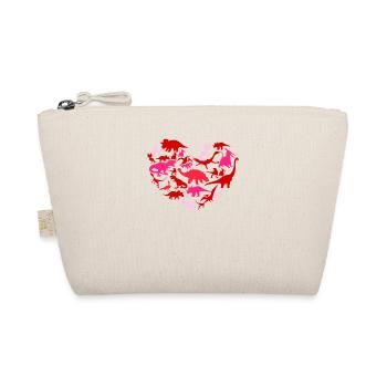 Dinosaurier Liebe Steal Heart Cute Valentinstag - Bio-Täschchen - Natur - Vorne