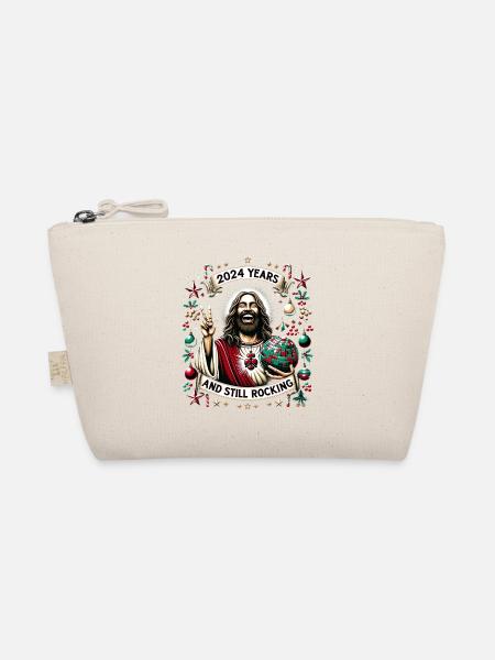 Jesus Christ Birthday Boy Ugly Christmas - Organic Pouch - nature - Front