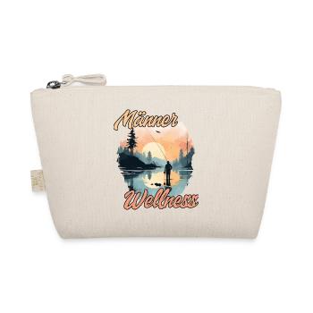 Männer Angel Shirt Fliegenfischen Männer Wellness - Bio-Täschchen - Natur - Vorne