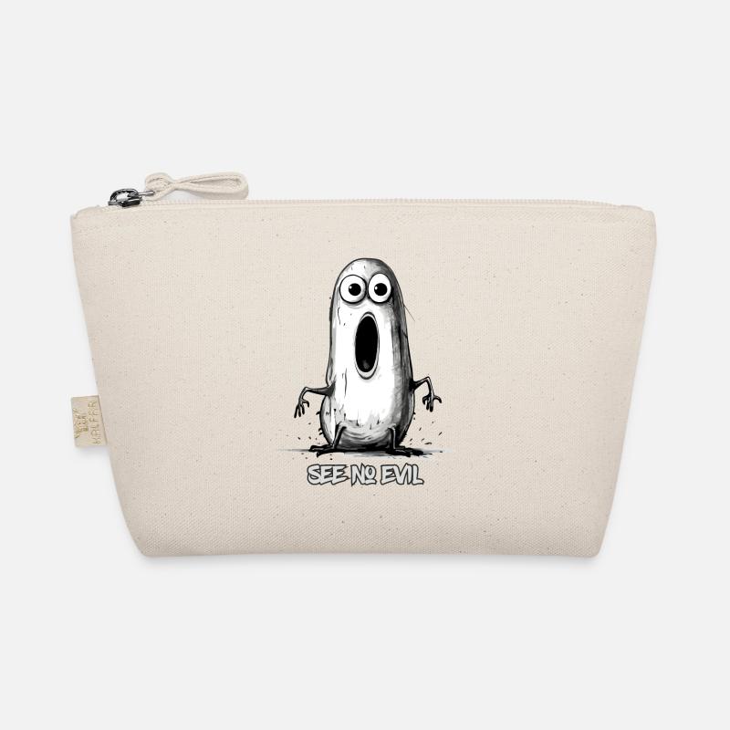 Don't see evil, funny worm Organic Pouch