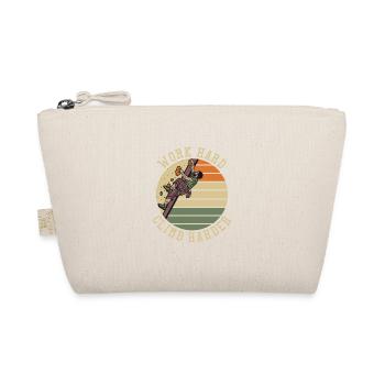Work Hard Climb Harder, Bouldering, Sport Climbing - Organic Pouch - nature - Front