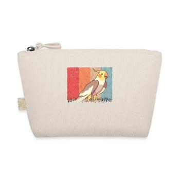 Wellensittich Retro Welli Vintage - Bio-Täschchen - Natur - Vorne