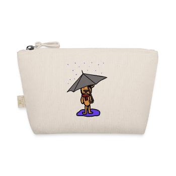 Teddy Bear, Severe Weather, Bear, Rain, Weather, October, Autumn - Organic Pouch - nature - Front