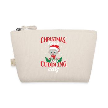 Cat, Cuddle, Animal Love, Christmas, Love Cats, - Organic Pouch - nature - Front