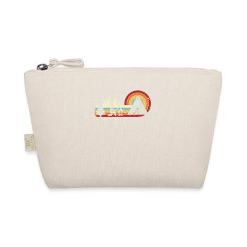 Retro Glamping Campsite Tents Camper Camping - Organic Pouch - nature - Front