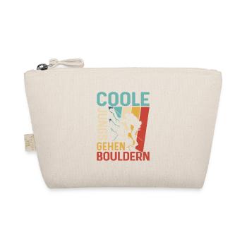 Coole Jungs Gehen Bouldern Klettern Boulder - Bio-Täschchen - Natur - Vorne