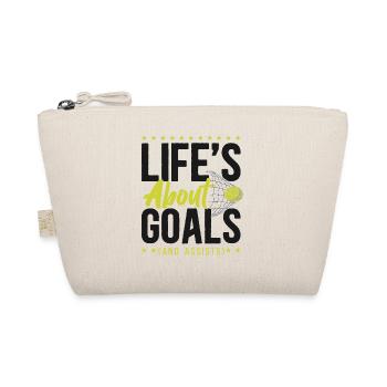 Field Hockey Life's About Goals - Organic Pouch - nature - Front