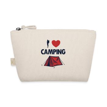 I love Camping Glamping Campsite Tents - Organic Pouch - nature - Front