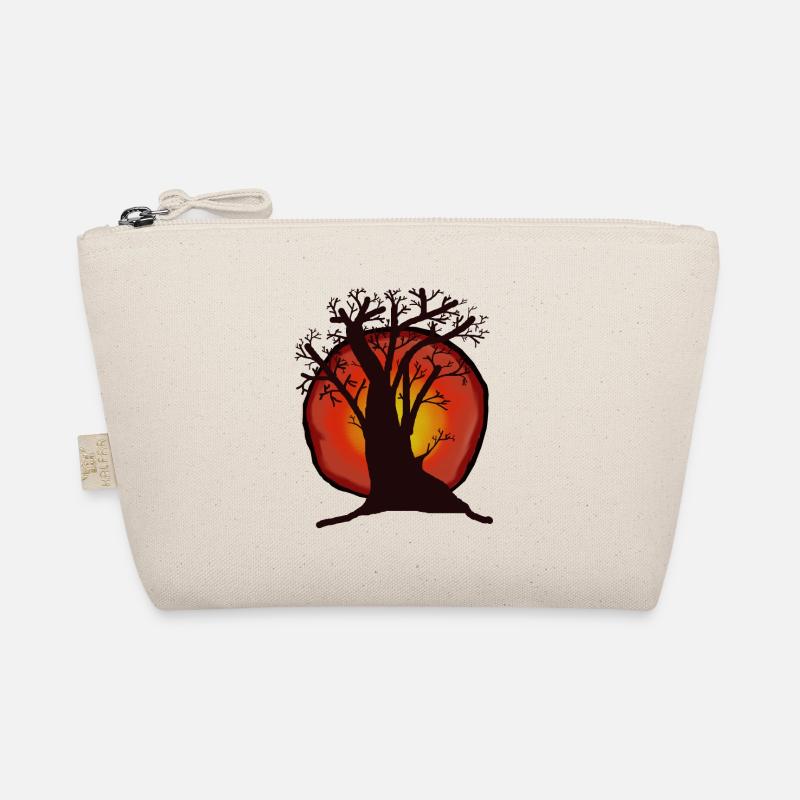 Tree, Sun, Sunset, Sunrays, Forest Organic Pouch