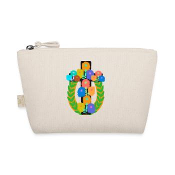 Croix Crucifix botanique Floral Couronne de Laurier multicolore - Trousse biologique - nature - Devant