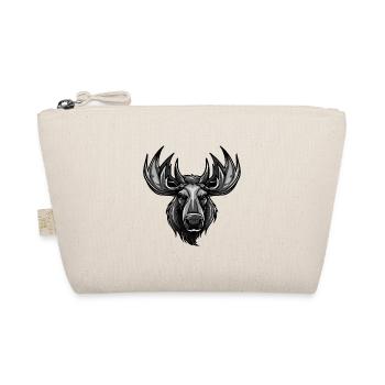 Moose Head Portrait Animal - Organic Pouch - nature - Front