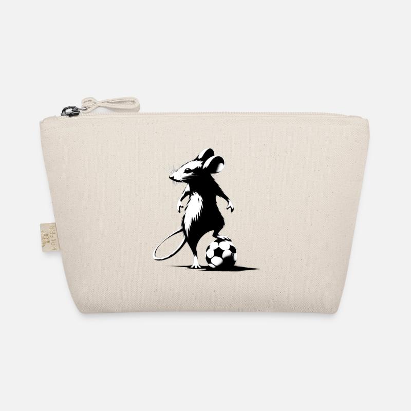 Mouse playing soccer Organic Pouch