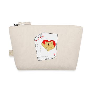 Katze Poker Pokerkarten - Bio-Täschchen - Natur - Vorne