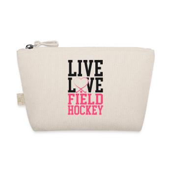 Field Hockey Live Love Field - Bio-Täschchen - Natur - Vorne