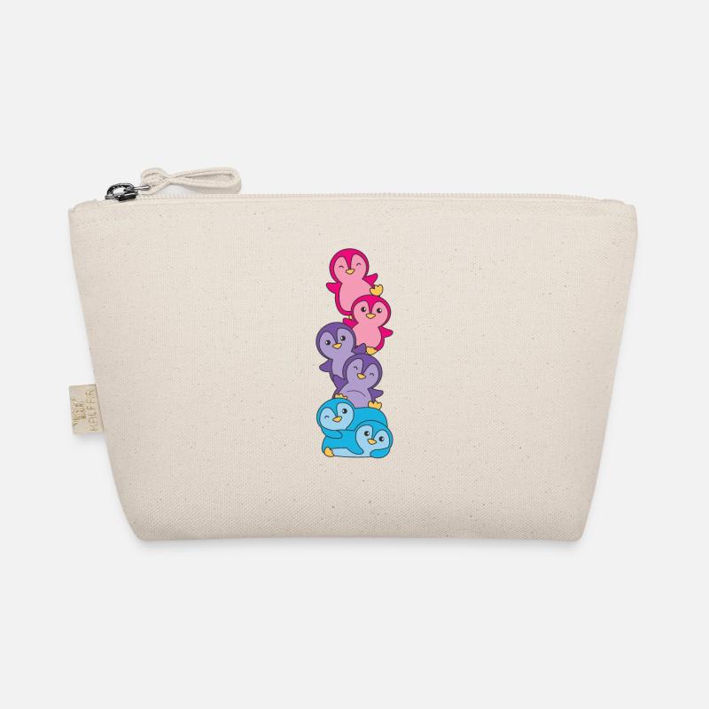 drapeau androgyne fierté lgbtq pingouin mignon Trousse biologique