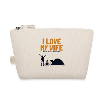 I love my Wife Camping Tents Glamping - Organic Pouch - nature - Front