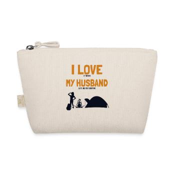 I love my Husband Camping Campingplatz Zelten - Bio-Täschchen - Natur - Vorne