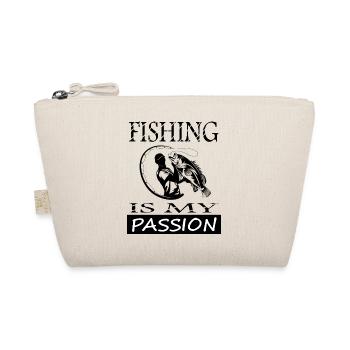 Fisherman Angler fishing is my passion poison - Organic Pouch - nature - Front