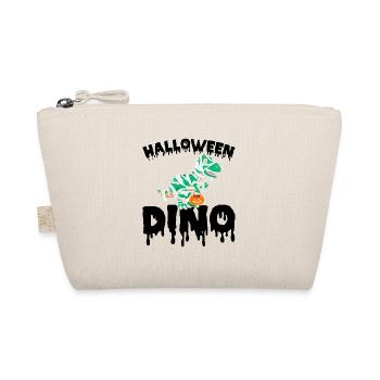 Halloween Dino with Pumpkin - Organic Pouch - nature - Front