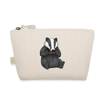 Blaireau musicien harmonica musique - Trousse biologique - nature - Devant