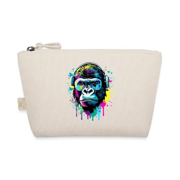Gorilla Colorful - Gorilla monkey with sunglasses - Organic Pouch - nature - Front