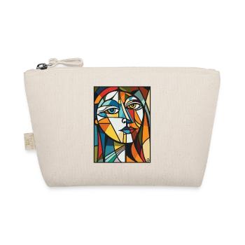 Modern Abstract Art: The Smiling Woman - Organic Pouch - nature - Front