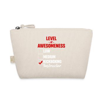 Level Of Awesomeness Kickboxing Instructor Mixed - Organic Pouch - nature - Front